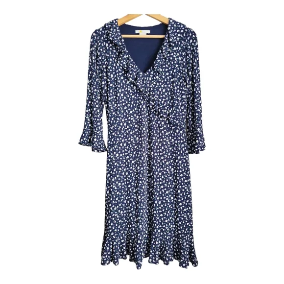 boden blue and white dress Elodie Jersey Maxi Dress-Navy and Ivory Stripe